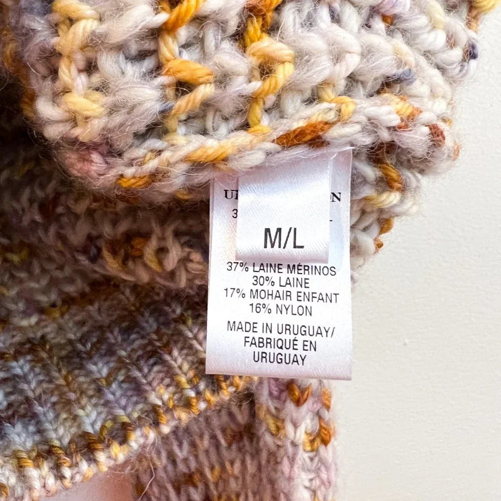Ulla Johnson Rosina Colorful Puff Sleeve Crew Neck Alpaca Blend Knit Sweater M/L - Picture 9 of 12